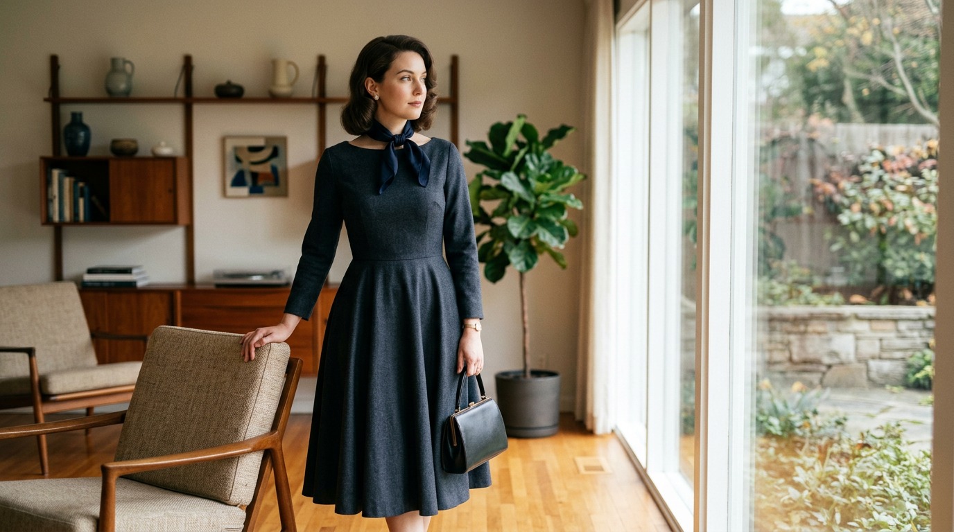 abbigliamento elegante donna anni 50